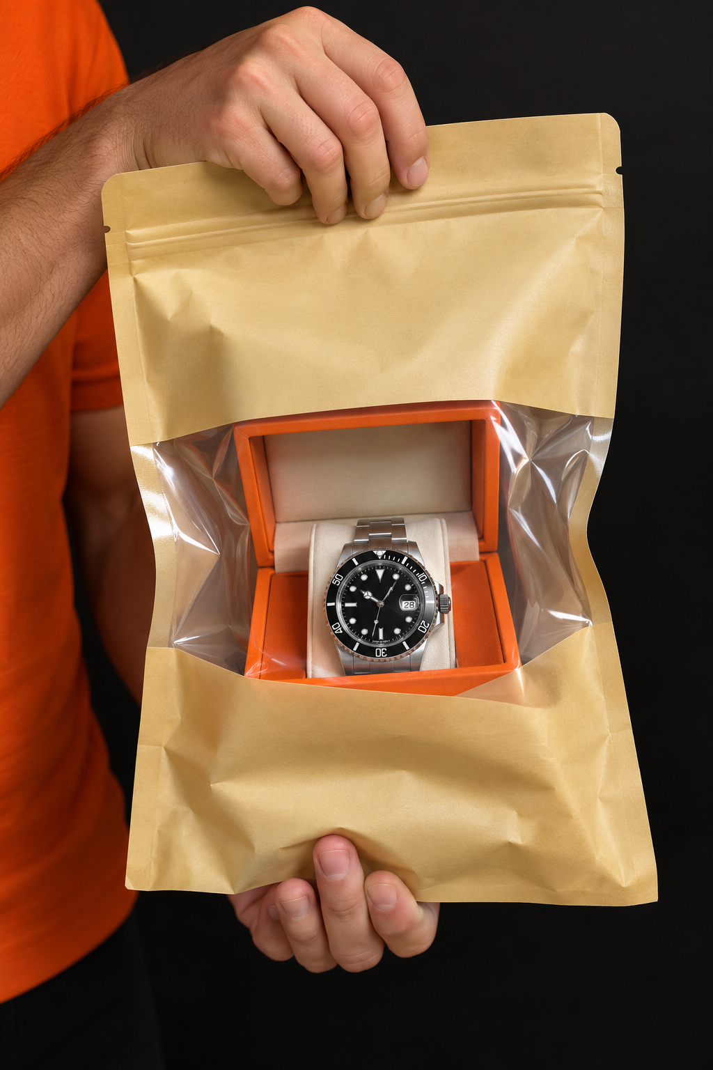 Reloj en bolsa de seguridad